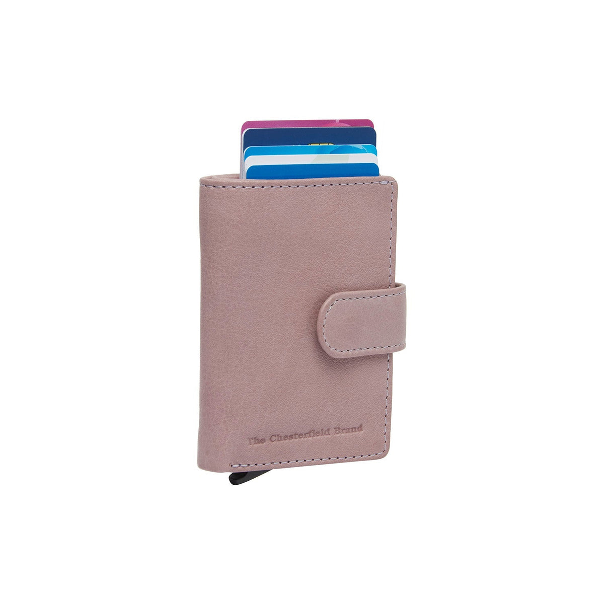 Kaunas Full-Grain Leather Card Holder Naisille in Classic 100% Full-Grain Leather - Full Exterior Front Profile View | Buy Online