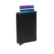 Lancaster Full-Grain Leather Card Holder Naisille in Classic 100% Full-Grain Leather - Full Exterior Front Profile View | Buy Online