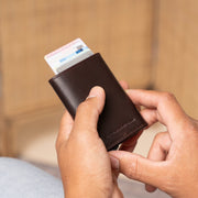 Lancaster Full-Grain Leather Card Holder Naisille – alternate product view 2
