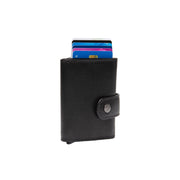 Larino Full-Grain Leather Card Holder Naisille in Classic 100% Full-Grain Leather - Full Exterior Front Profile View | Buy Online