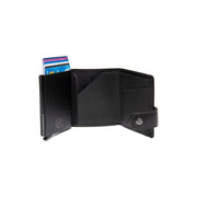 Larino Full-Grain Leather Card Holder Naisille - Structured Side Profile Showing Gusset Depth &amp; Expansion Capacity