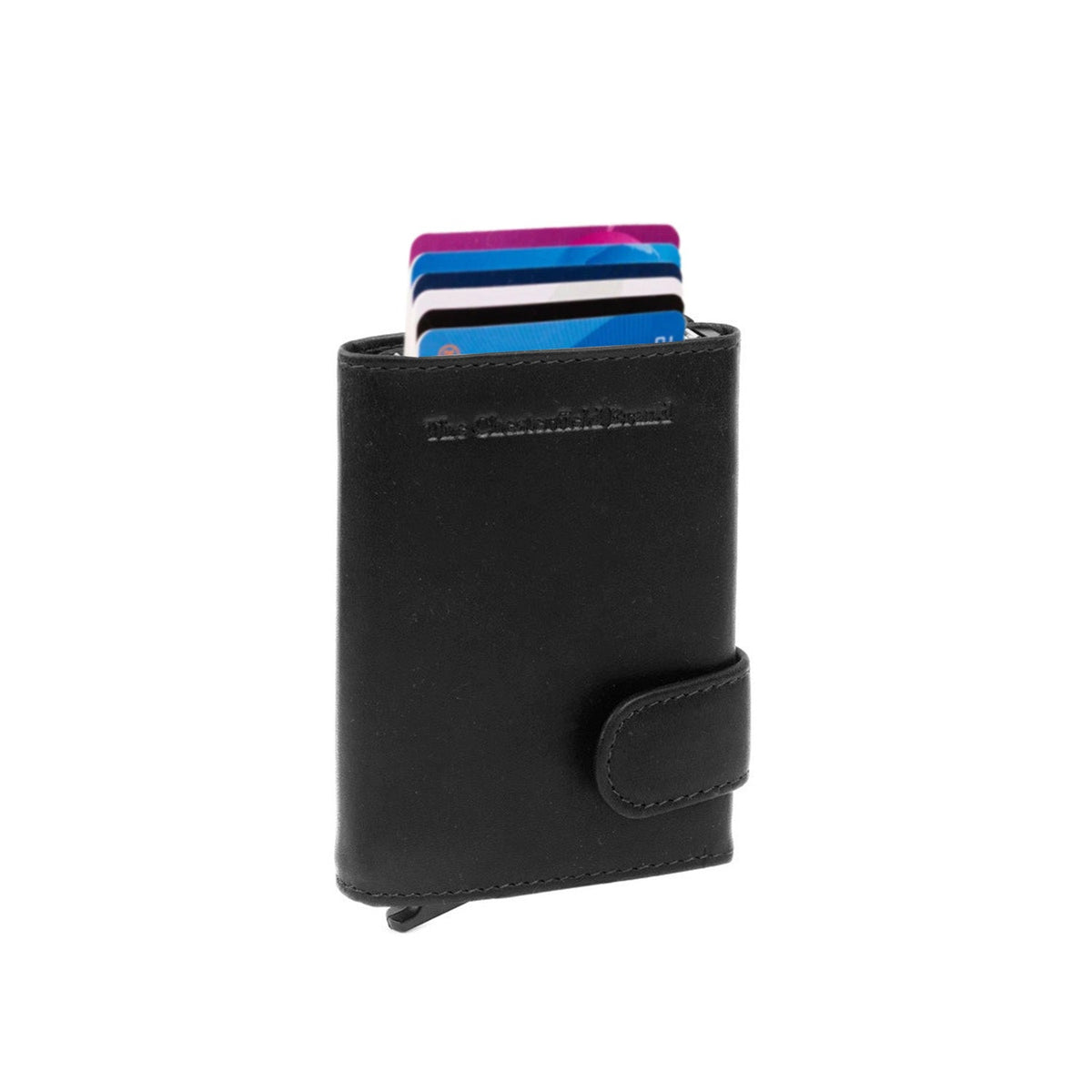 Leicester Full-Grain Leather Card Holder Naisille in Classic 100% Full-Grain Leather - Full Exterior Front Profile View | Buy Online