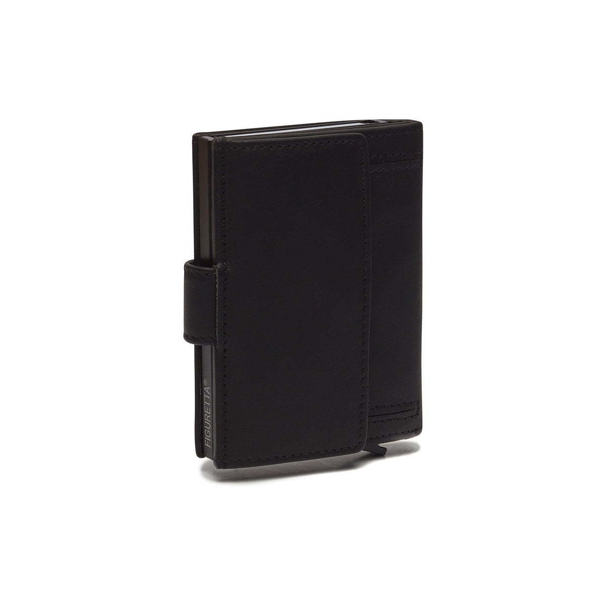 Solid Antique Brass Hardware &amp; Heavy-Duty Dual Zipper Detail on Leipzig Full-Grain Leather Card Holder Naisille
