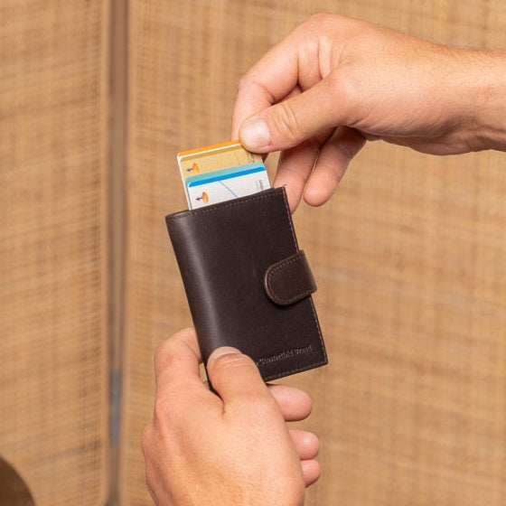 Leipzig Full-Grain Leather Card Holder Naisille – alternate product view 2