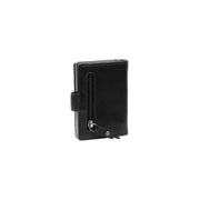 Loughton Full-Grain Leather Card Holder Naisille - Structured Side Profile Showing Gusset Depth &amp; Expansion Capacity