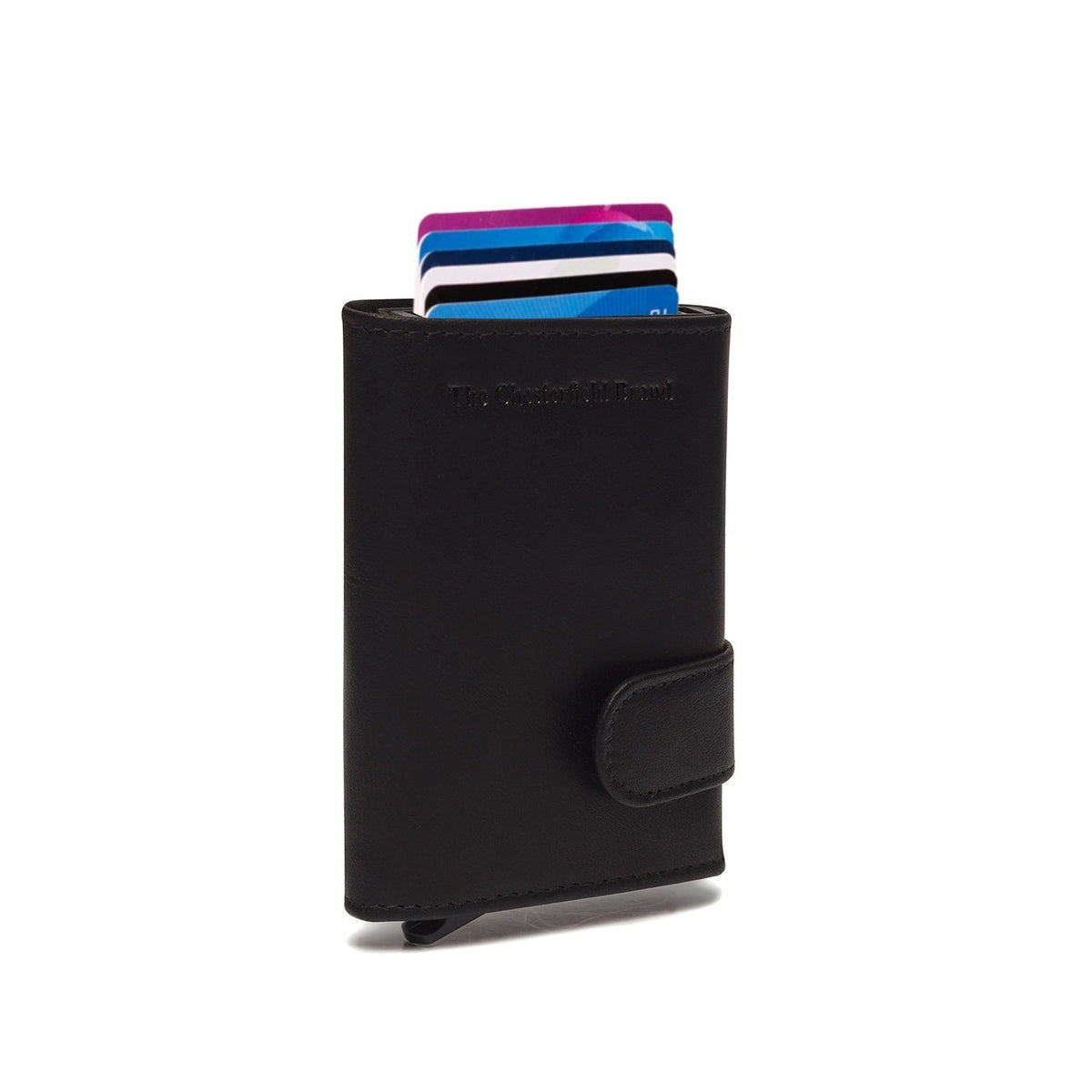 Mannheim Full-Grain Leather Card Holder Naisille in Classic 100% Full-Grain Leather - Full Exterior Front Profile View | Buy Online