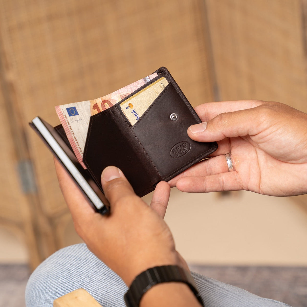 Palma Full-Grain Leather Card Holder Naisille – alternate product view 3