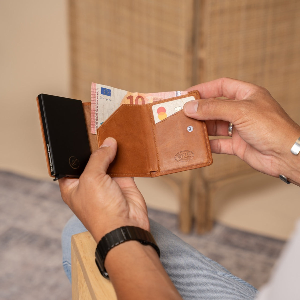 Palma Full-Grain Leather Card Holder Naisille – alternate product view 3