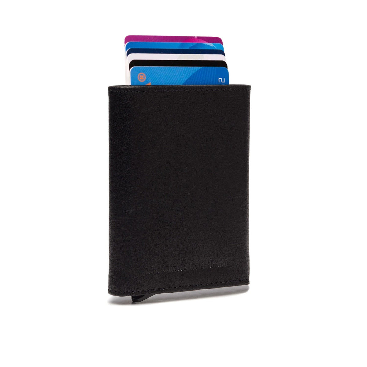 Paris Full-Grain Leather Card Holder Naisille in Classic 100% Full-Grain Leather - Full Exterior Front Profile View | Buy Online