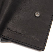 Solid Antique Brass Hardware &amp; Heavy-Duty Dual Zipper Detail on Torola Full-Grain Leather Card Holder Naisille