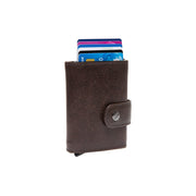 Varrano Full-Grain Leather Card Holder Naisille in Classic 100% Full-Grain Leather - Full Exterior Front Profile View | Buy Online