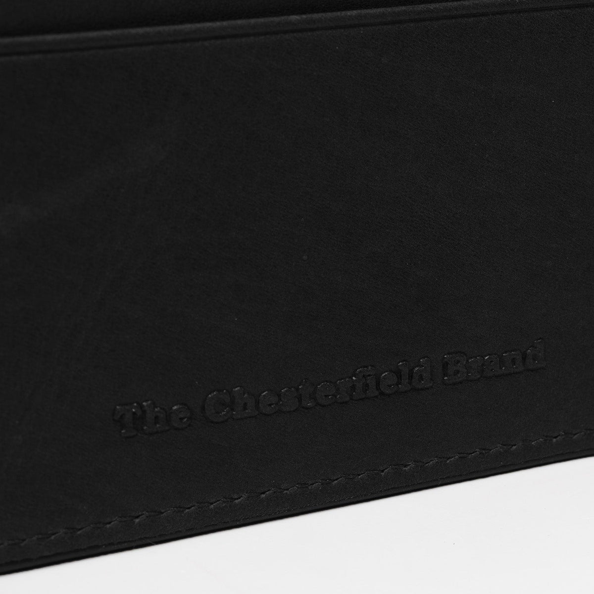 Solid Antique Brass Hardware &amp; Heavy-Duty Dual Zipper Detail on Leather Card Wallet Naisille