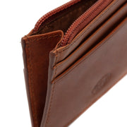 Cognac Leather Card Wallet Naisille, detail view 3