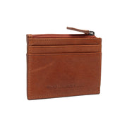 Cognac Leather Card Wallet Naisille, front view