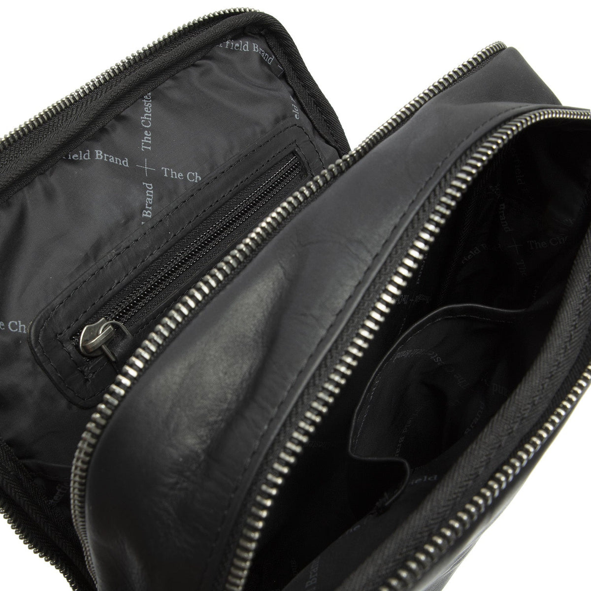 Alva Full-Grain Leather Crossbody Bag Miehille - Structured Side Profile Showing Gusset Depth &amp; Expansion Capacity
