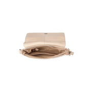 Ann Full-Grain Leather Crossbody Bag Naisille - Structured Side Profile Showing Gusset Depth &amp; Expansion Capacity