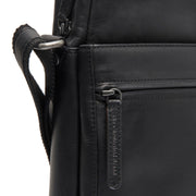 Anzora Full-Grain Leather Crossbody Bag Miehille - Structured Side Profile Showing Gusset Depth &amp; Expansion Capacity