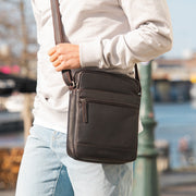 Anzora Full-Grain Leather Crossbody Bag Miehille – alternate product view 2