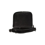 
Everglades Nahkainen crossbody-laukku - Rakenteellinen sivuprofiili ja tilavuus