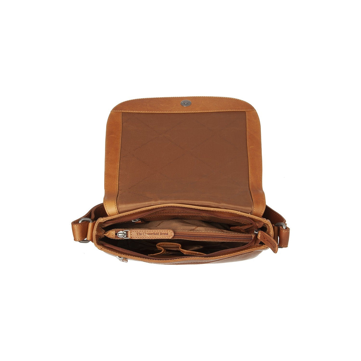 
Cognac Leather Crossbody Bag Everglades, detail view 5