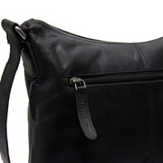 Hailey Full-Grain Leather Crossbody Bag Naisille - Structured Side Profile Showing Gusset Depth &amp; Expansion Capacity