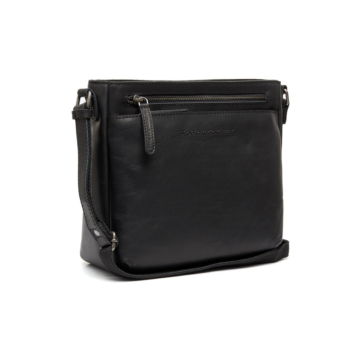 Mumbai Full-Grain Leather Crossbody Bag Naisille in Classic 100% Full-Grain Leather - Full Exterior Front Profile View | Buy Online