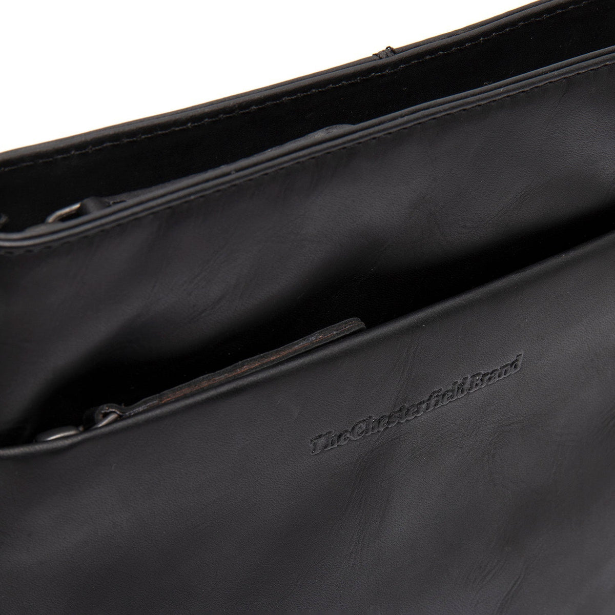 
Classic 100% Full-Grain leather Bag - Takanäkymä vahvistetuilla nahkahihnoilla