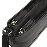 Salerno Full-Grain Leather Crossbody Bag Naisille - Structured Side Profile Showing Gusset Depth &amp; Expansion Capacity
