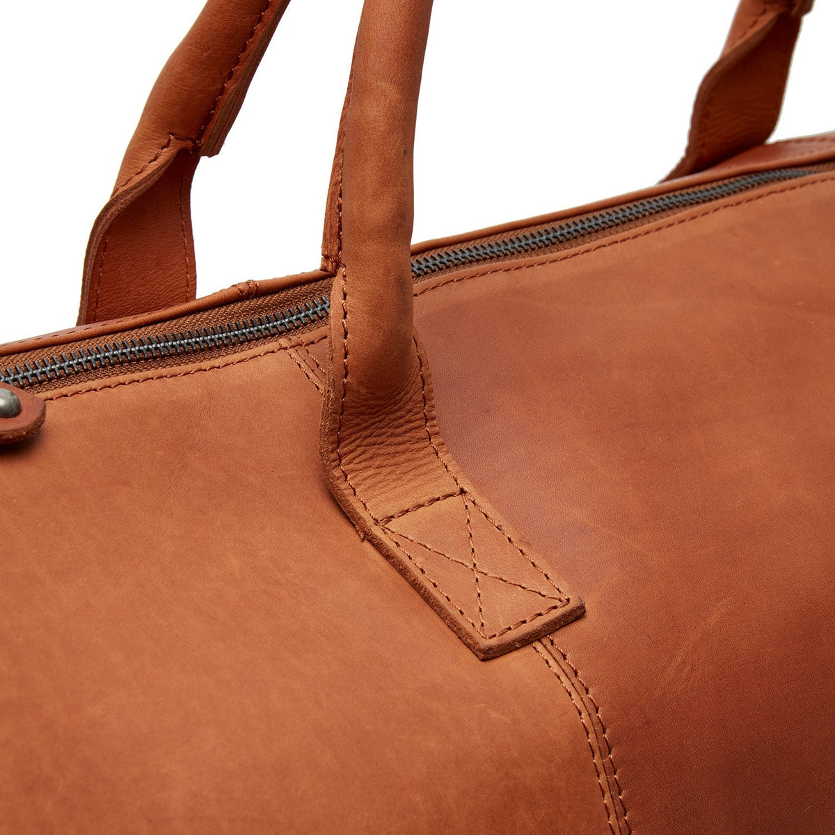 Cognac Leather Garment Bag Finlay Naisille, detail view 1