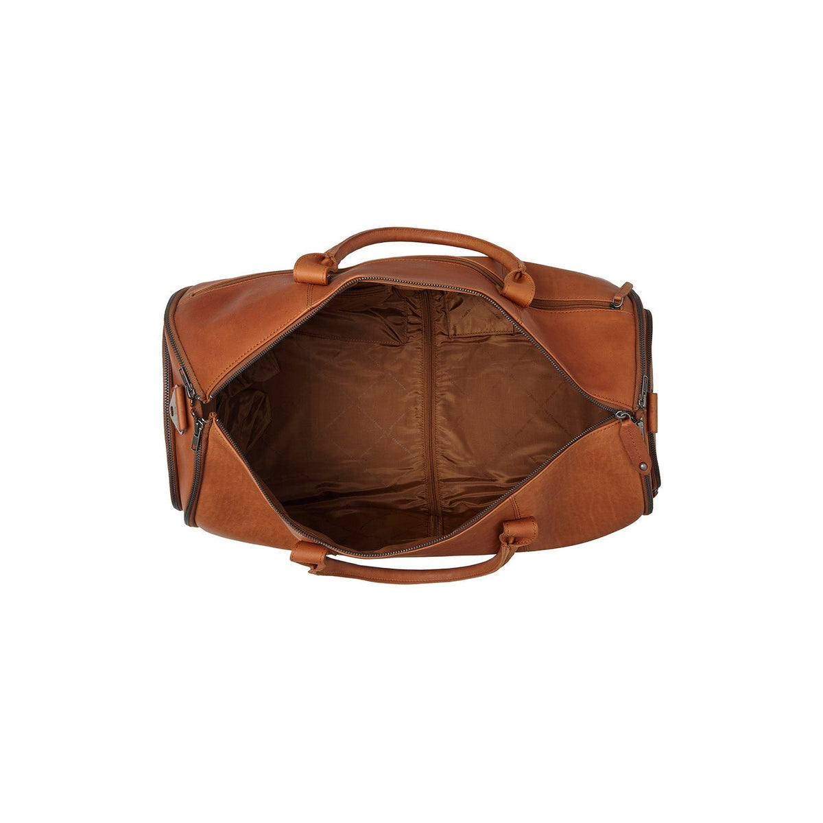 Cognac Leather Garment Bag Finlay Naisille, detail view 4