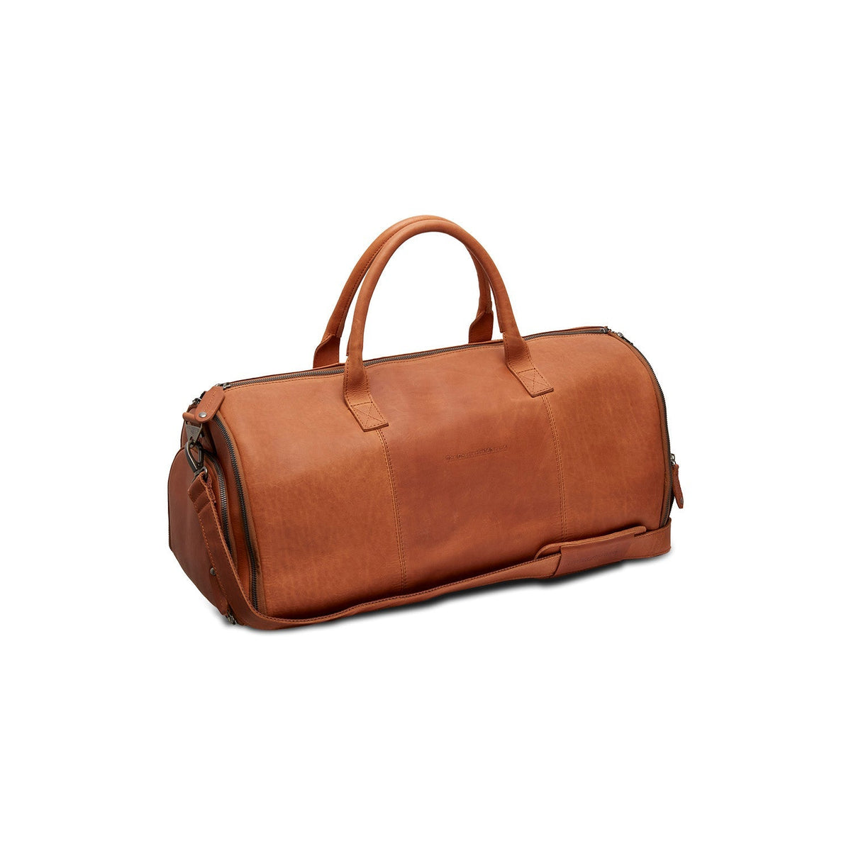 Cognac Leather Garment Bag Finlay Naisille, front view