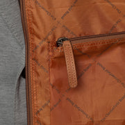 Cognac Leather Garment Bag Josh Naisille, detail view 6