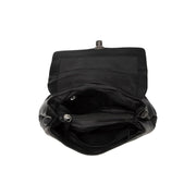 Close-Up Detail of Classic Collar &amp; Heavy-Duty Zipper Hardware on Angera Full-Grain Leather Handbag Naisille