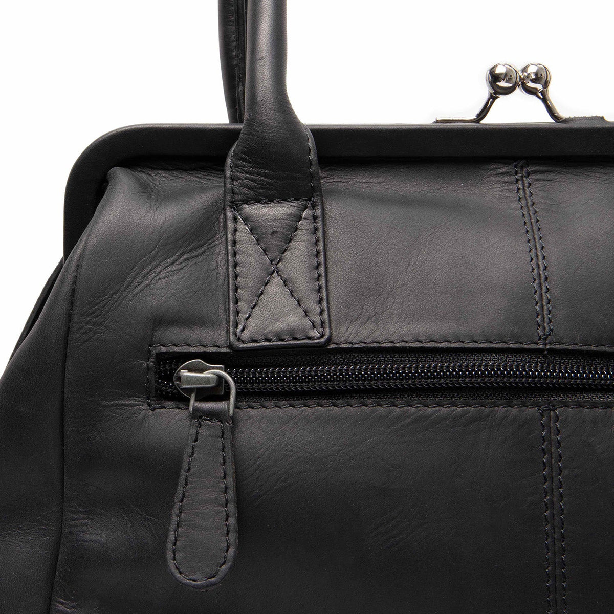 Dorin Full-Grain Leather Handbag Naisille - Lateral Side Profile View Showing Sleeve Cut &amp; Athletic Taper Fit