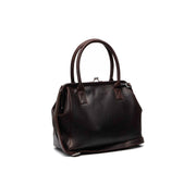 Tailored Rib Cuffs &amp; Hem Craftsmanship Construction Detail on Dorin Full-Grain Leather Handbag Naisille