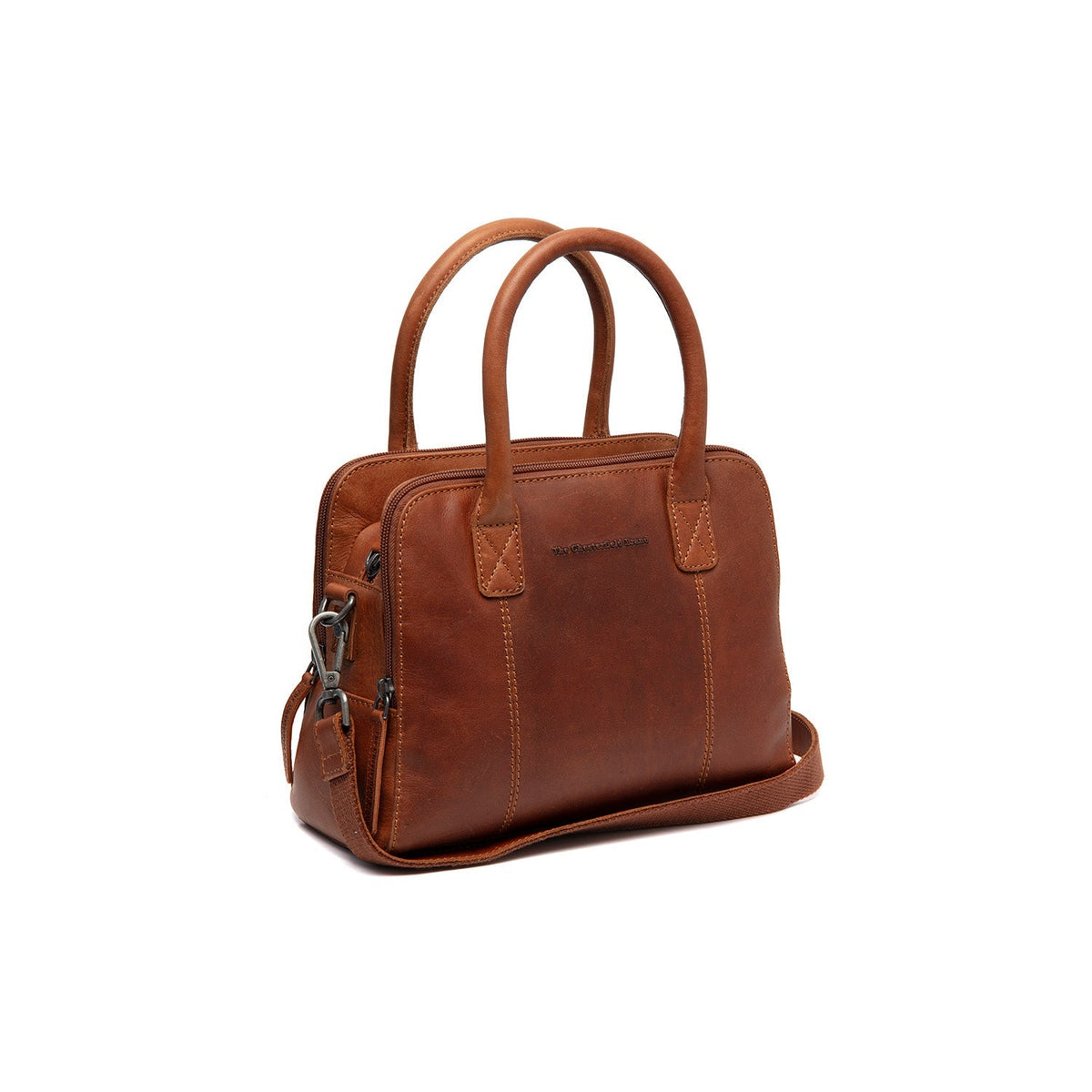Tailored Rib Cuffs &amp; Hem Craftsmanship Construction Detail on Ezra Full-Grain Leather Handbag Naisille