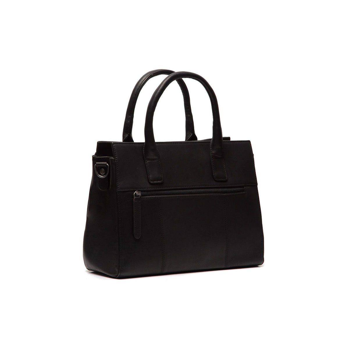 Tailored Rib Cuffs &amp; Hem Craftsmanship Construction Detail on Garda Full-Grain Leather Handbag Naisille