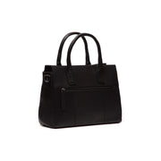 Tailored Rib Cuffs &amp; Hem Craftsmanship Construction Detail on Garda Full-Grain Leather Handbag Naisille