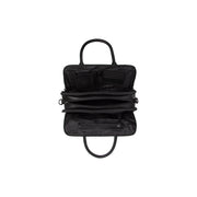 Close-Up Detail of Classic Collar &amp; Heavy-Duty Zipper Hardware on Layton Full-Grain Leather Handbag Naisille