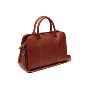 Styled Fit Perspective of Layton Full-Grain Leather Handbag Naisille on Model - Natural Daylight Drape