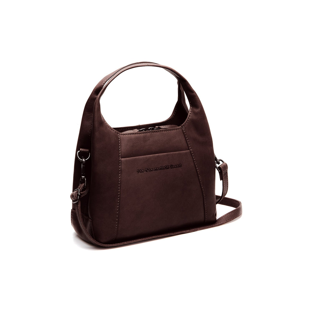 Tailored Rib Cuffs &amp; Hem Craftsmanship Construction Detail on Lunera Full-Grain Leather Handbag Naisille