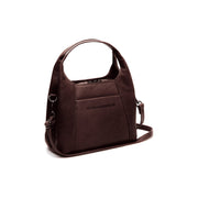Tailored Rib Cuffs &amp; Hem Craftsmanship Construction Detail on Lunera Full-Grain Leather Handbag Naisille
