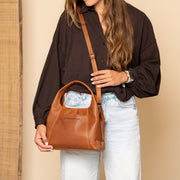 Lunera Full-Grain Leather Handbag Naisille – alternate product view 3
