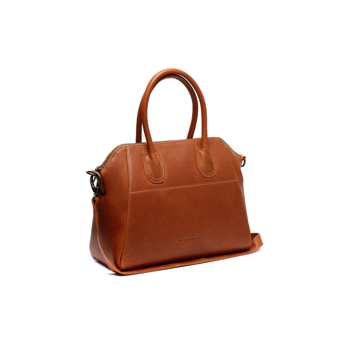 Tailored Rib Cuffs &amp; Hem Craftsmanship Construction Detail on Marsala Full-Grain Leather Handbag Naisille