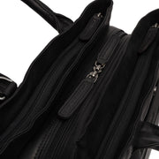 Passau Full-Grain Leather Handbag Naisille - Lateral Side Profile View Showing Sleeve Cut &amp; Athletic Taper Fit