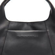 Close-Up Detail of Classic Collar &amp; Heavy-Duty Zipper Hardware on Salina Full-Grain Leather Handbag Naisille