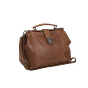 Tailored Rib Cuffs &amp; Hem Craftsmanship Construction Detail on Shaun Full-Grain Leather Handbag Naisille