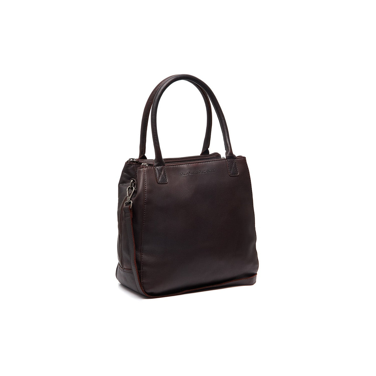 Tailored Rib Cuffs &amp; Hem Craftsmanship Construction Detail on Solvin Full-Grain Leather Handbag Naisille