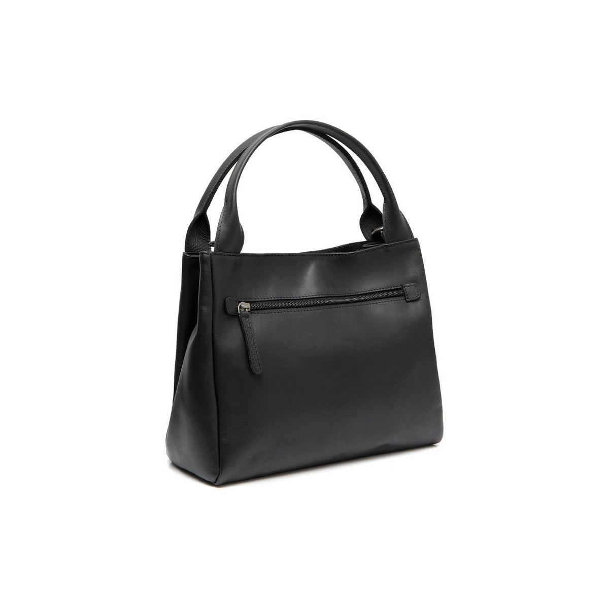Tailored Rib Cuffs &amp; Hem Craftsmanship Construction Detail on Tenara Full-Grain Leather Handbag Naisille