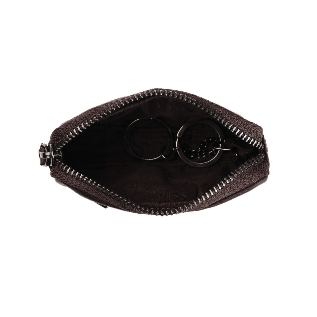 Tailored Rib Cuffs &amp; Hem Craftsmanship Construction Detail on Corey Full-Grain Leather Key Case Naisille